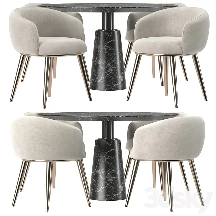 Dining set by Eichholz 3D Model Free Download