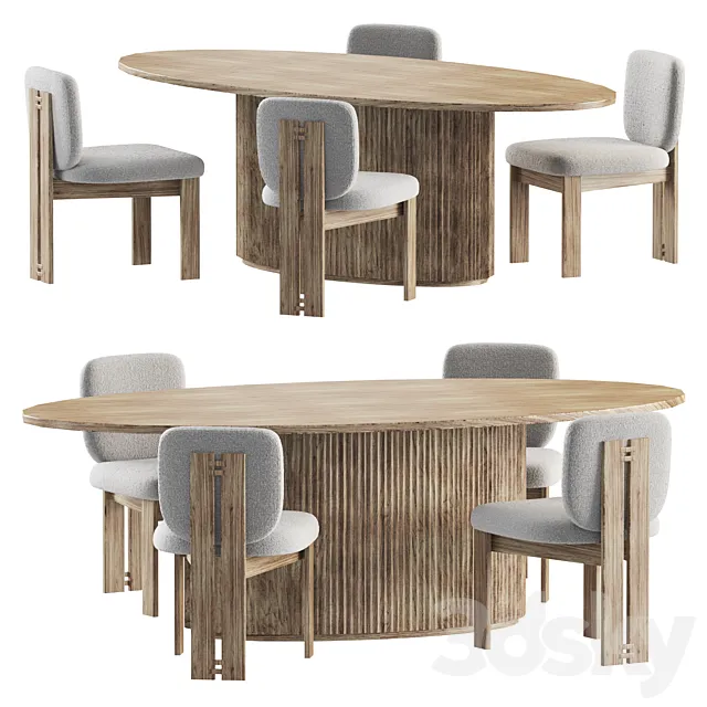 Dining set by LuluandGeorgia 3DModel Dining set by LuluandGeorgia 3DModel