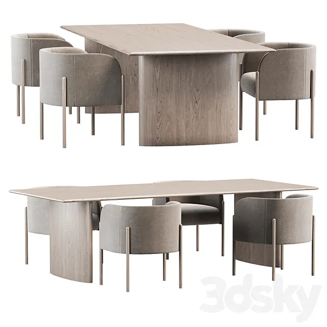 Dining set by MGBhome 3DModel Dining set by MGBhome 3DModel