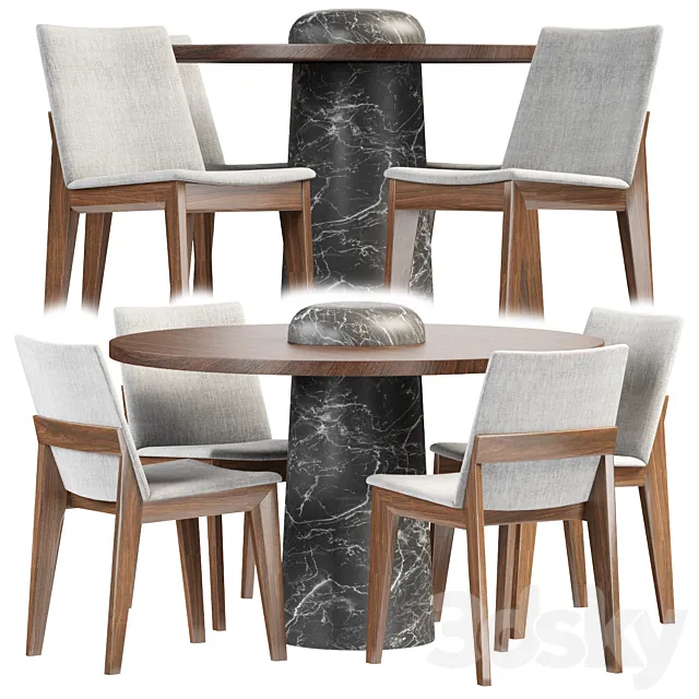 Dining set by Scandinaviandesigns 3DModel Dining set by Scandinaviandesigns 3DModel