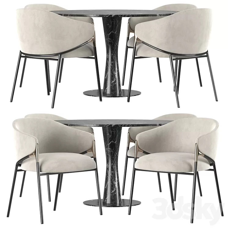 Dining set by Segis 3D Model Free Download