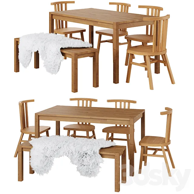Dining Set LA REDOUTE 3D Model