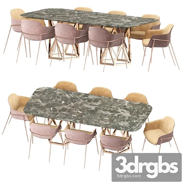 Dining set_3 2 3D Model Download
