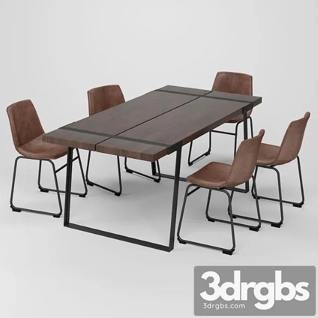 Dining Table 10 2 3D Model Download