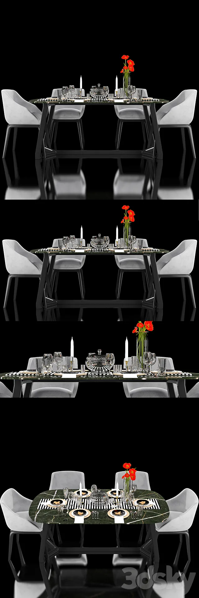 DINING TABLE 12 3D Model DINING TABLE 12 3D Model