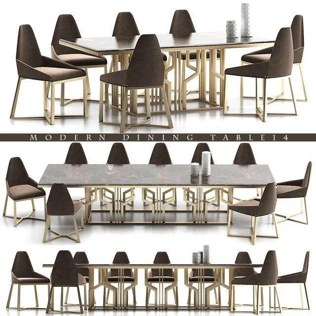 DINING TABLE 14 3D Model DINING TABLE 14 3D Model