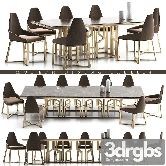 Dining Table 14 3D Model Download