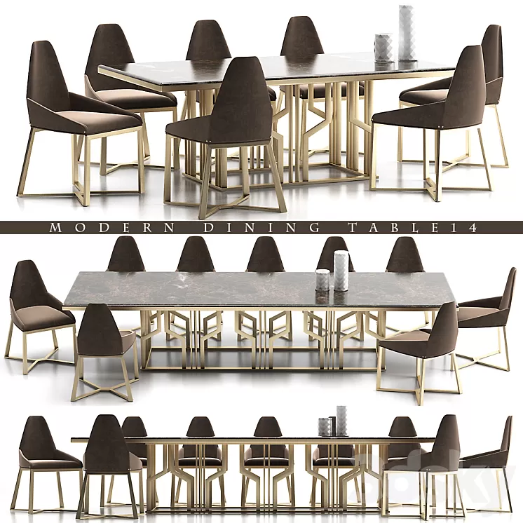 DINING TABLE 14 3D Model DINING TABLE 14 3D Model