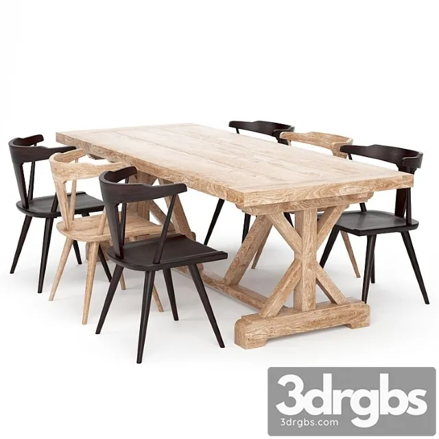 Dining Table 147 3D Model Download