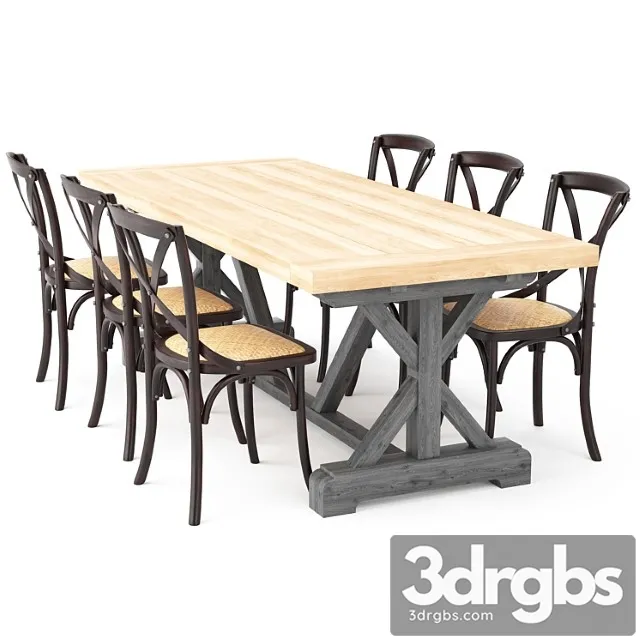 Dining Table 155 3 3D Model Download