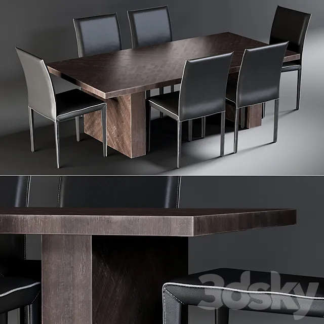 Dining Table Alexa & Chair Folio 3DModel