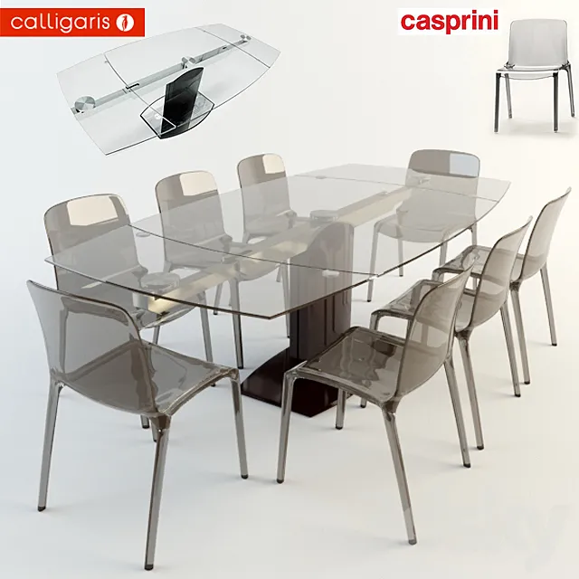 Dining table and chairs 3DModel Dining table and chairs 3DModel