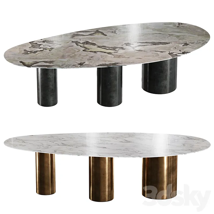 Dining Table Baxter Lagos 3D Model Free Download