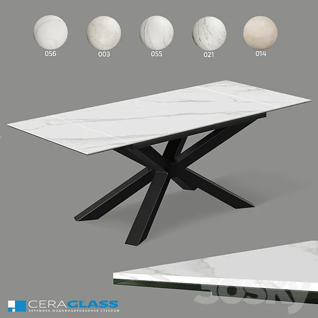 Dining table CERAGLASS CGP-000_J 3D Model Dining table CERAGLASS CGP-000_J 3D Model