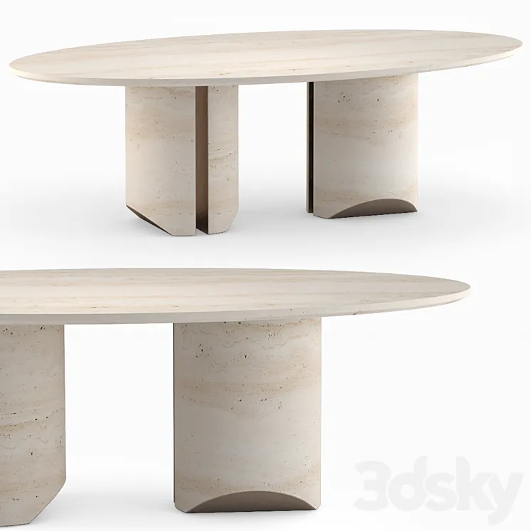Dining table (DAVID \/ NICOLAS 2) 3D Model Free Download