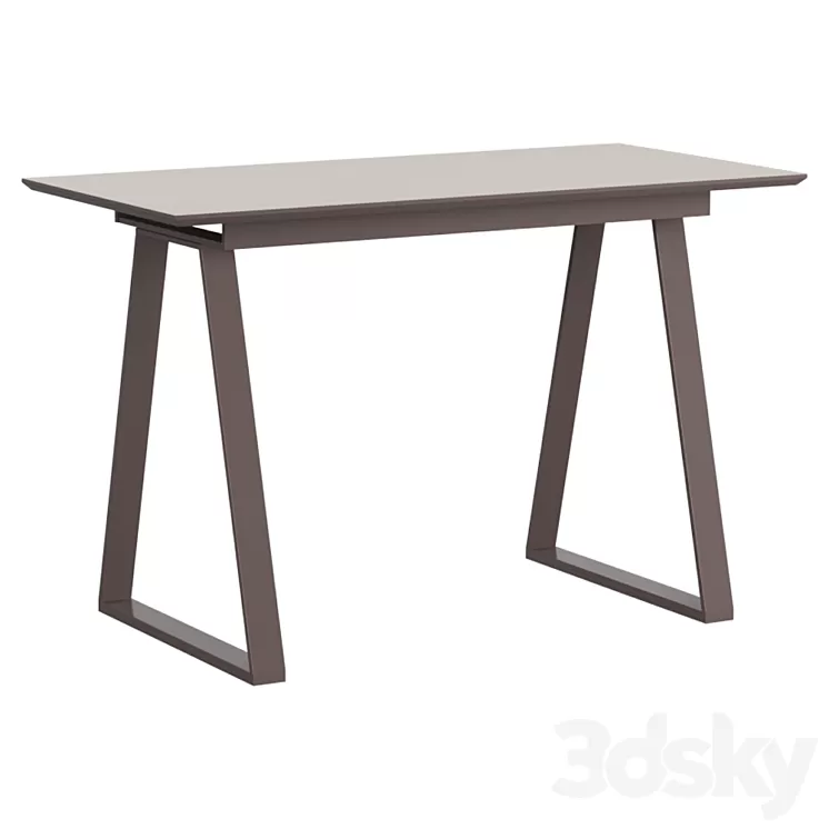 Dining table Detroit folding 120-160 * 80 beige 3D Model Dining table Detroit folding 120-160 * 80 beige 3D Model