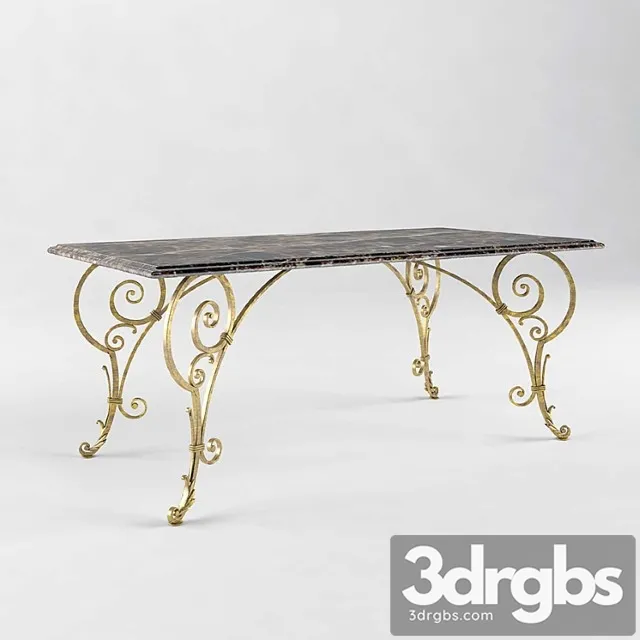 Dining table forged 2 3D Model Download