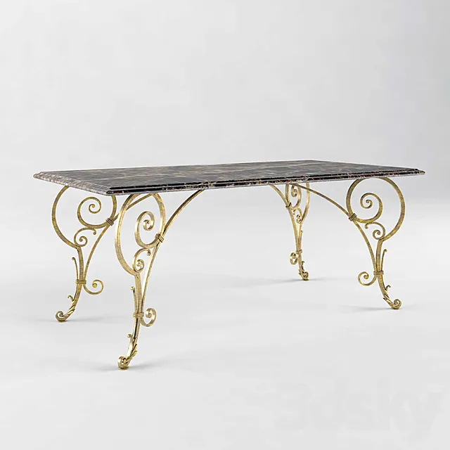Dining table forged 3D Model Dining table forged 3D Model