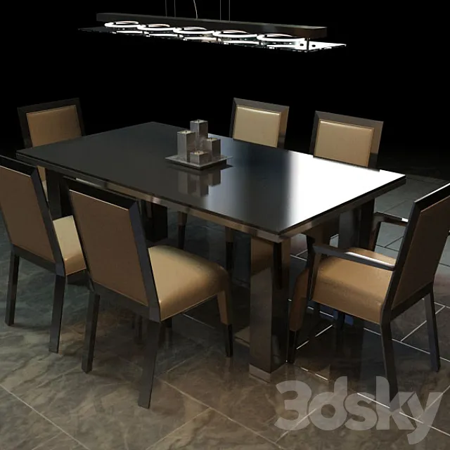 dining table from Salon 3D Model dining table from Salon 3D Model