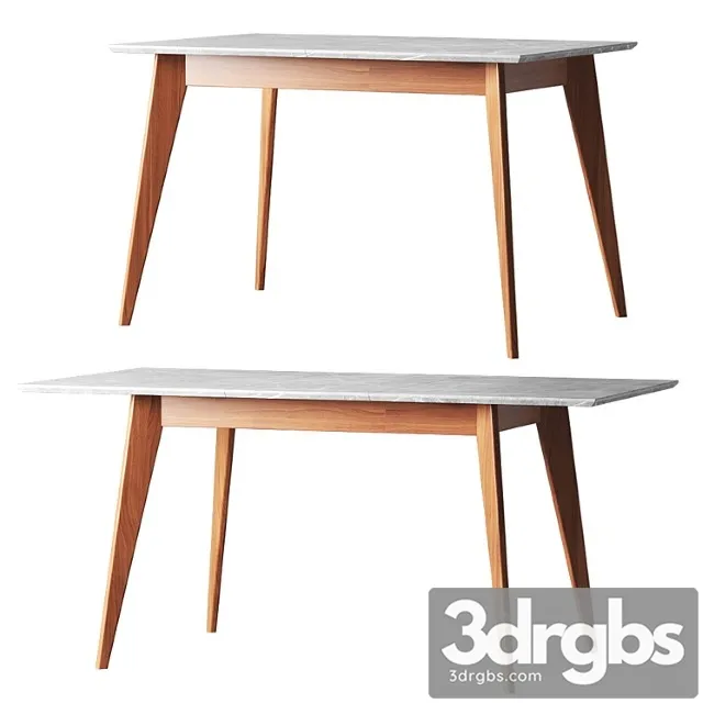 Dining table gray-marble 120-160 cm r-home Dining table gray-marble 120-160 cm r-home