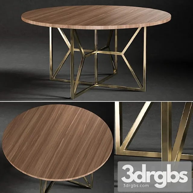 Dining table hayes acacia 2 3D Model Download