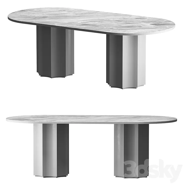 dining table Lunar mia casa 3D Model Free Download dining table Lunar mia casa 3D Model Free Download