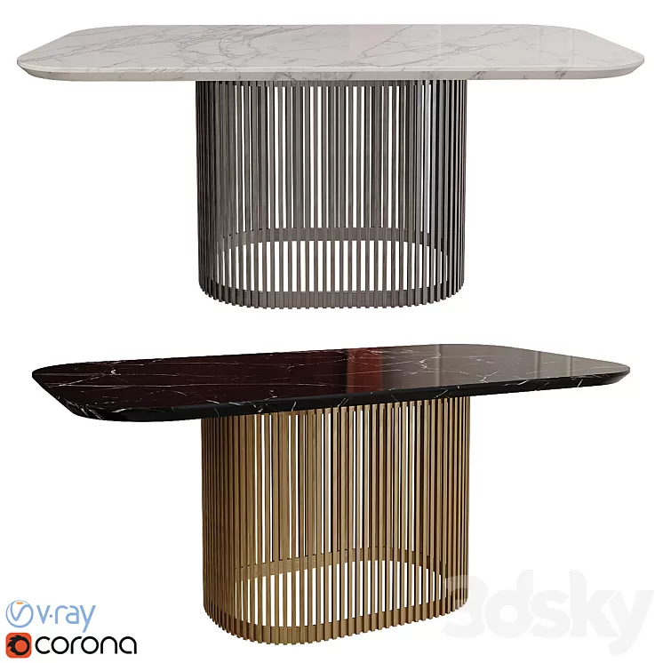 DINING TABLE PRINCETON 3D Model DINING TABLE PRINCETON 3D Model