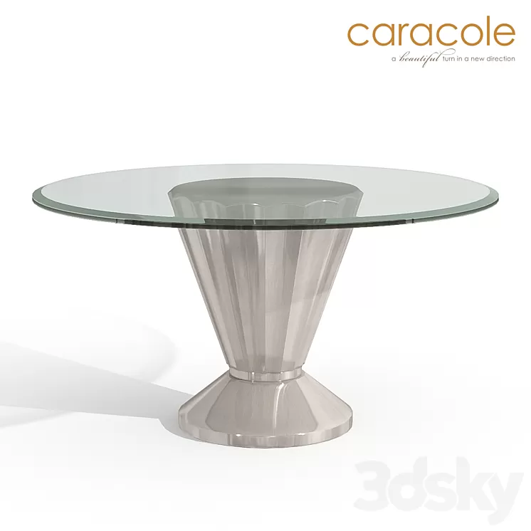 Dining table See Scallops Caracole 3D Model Dining table See Scallops Caracole 3D Model