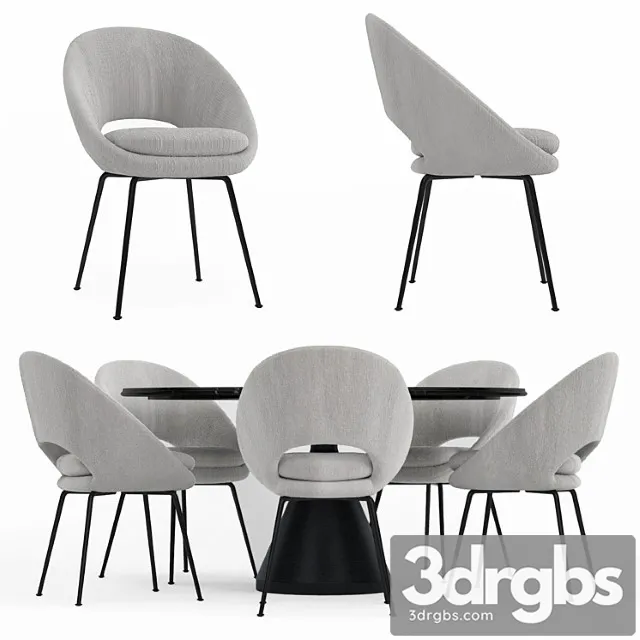 Dining table set 006 2 3D Model Download