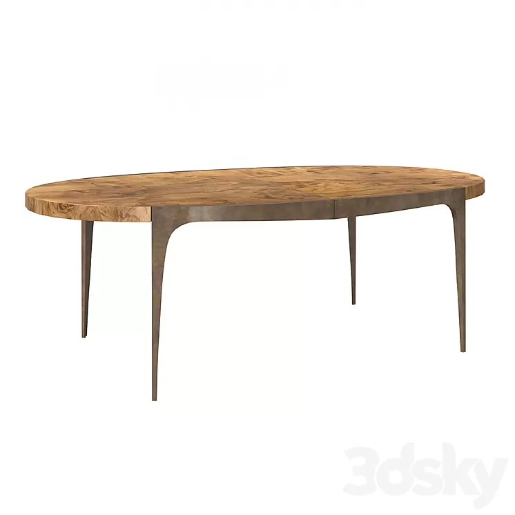Dining table Steel The Show Caracole 3D Model Dining table Steel The Show Caracole 3D Model