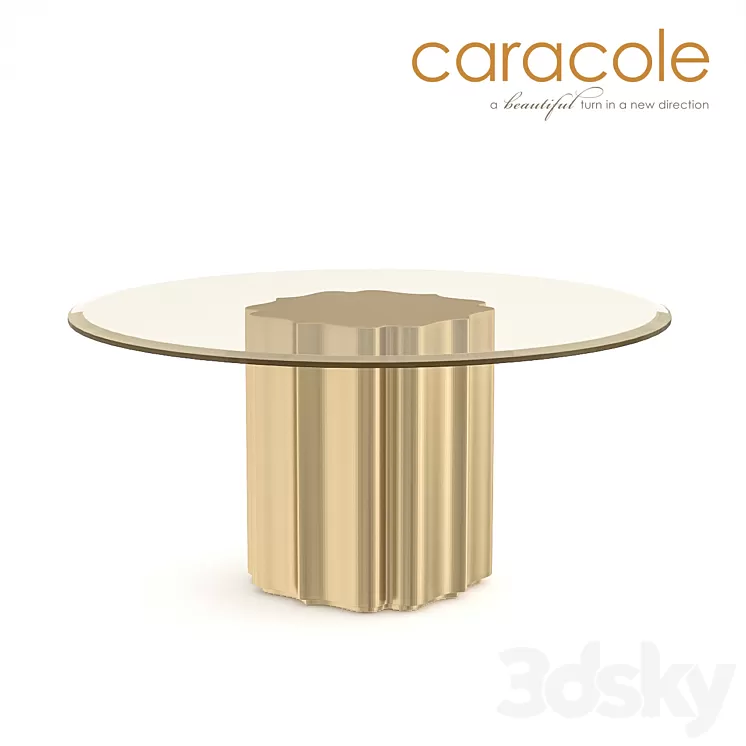 Dining table Strike Gold Caracole 3D Model Dining table Strike Gold Caracole 3D Model