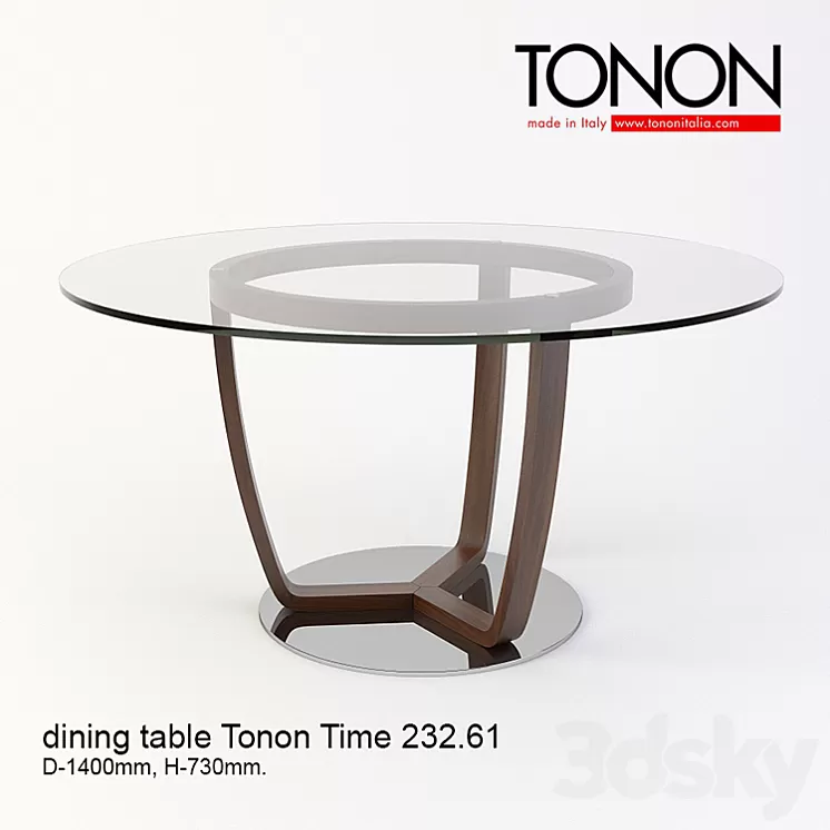 Dining table Tonon Time 232 3D Model Dining table Tonon Time 232 3D Model