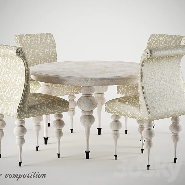 Dinner composition 3D Model Dinner composition 3D Model