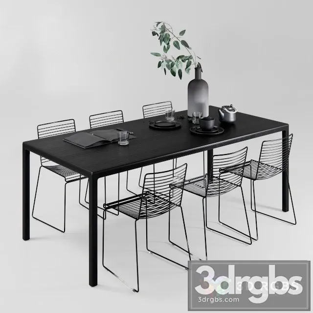 Dinner Group Hay 3D Model Download