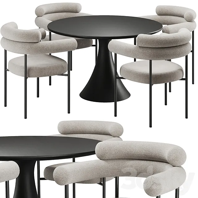 Dinning chair and table67 3D Model