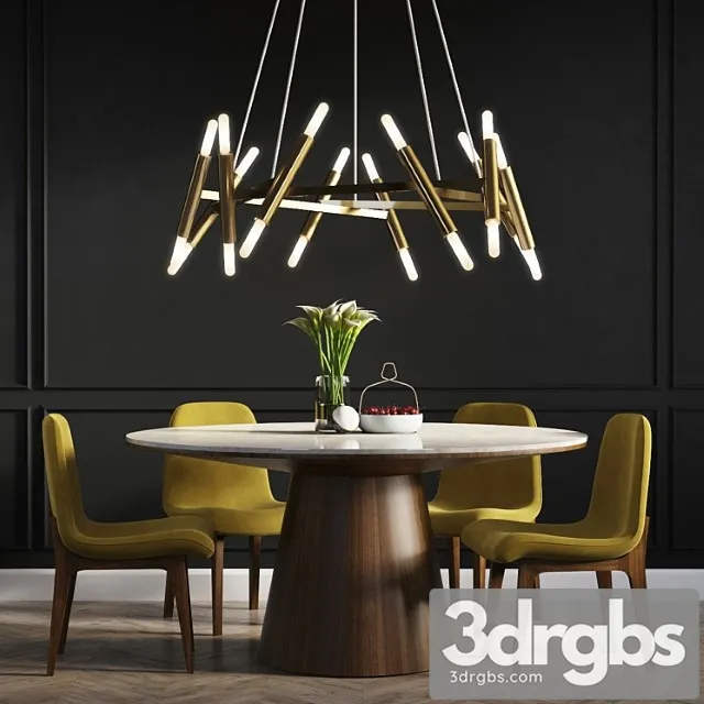 Dinning set 01 2 3D Model Download