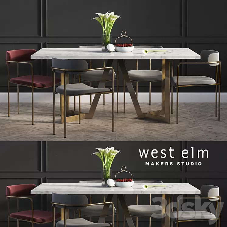 Dinning Set 02 3D Model
