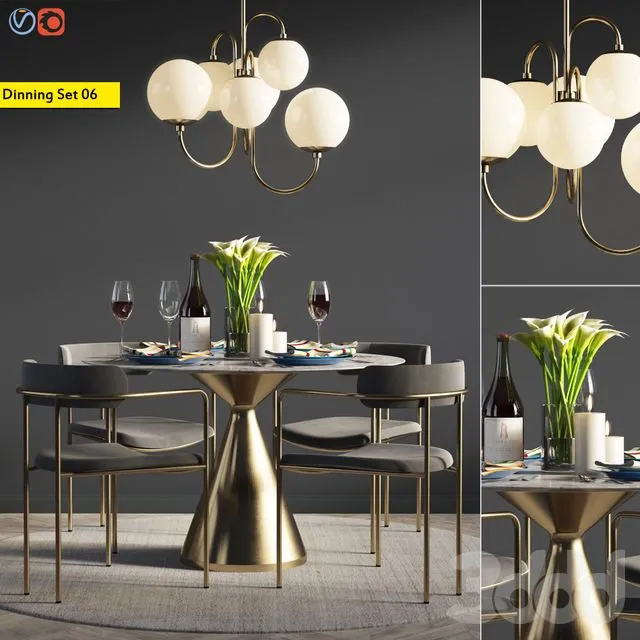 Dinning Set 06 3D Model