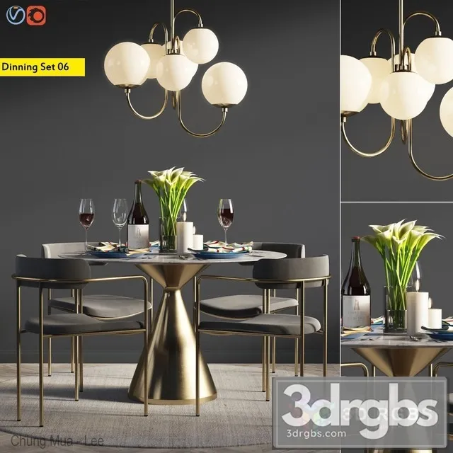 Dinning Set 06 3D Model Download