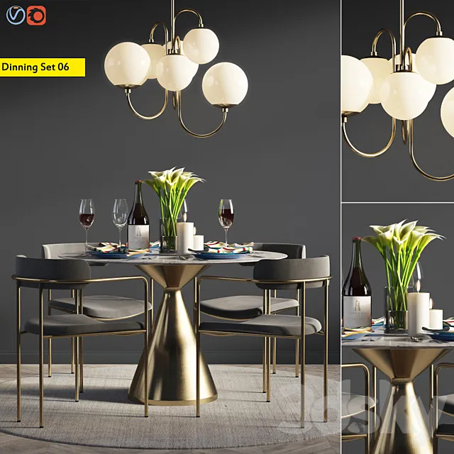 Dinning Set 06 3DModel