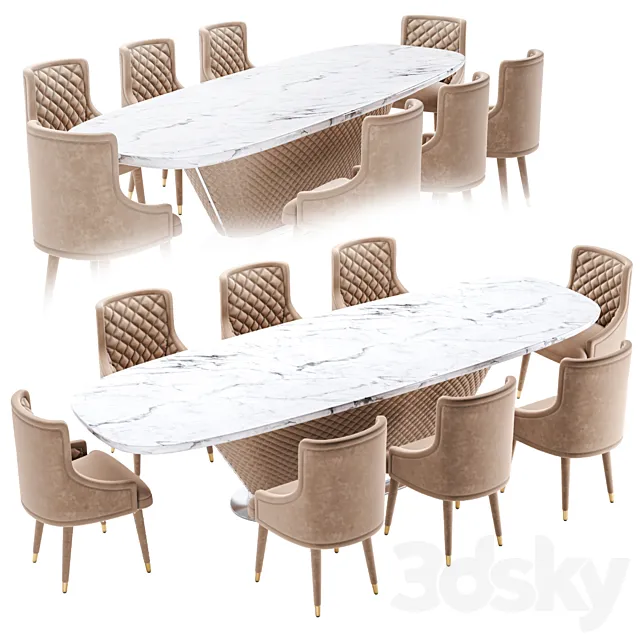 Dinning set 1 3D Model