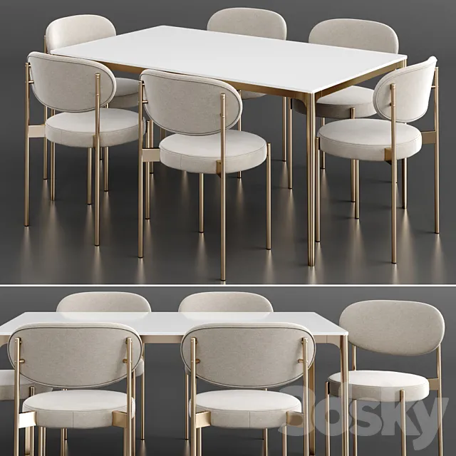Dinning set 10 3D Model