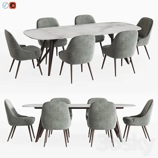 Dinning Set 10 3D Model
