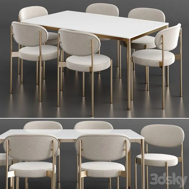 Dinning set 10 3D Model