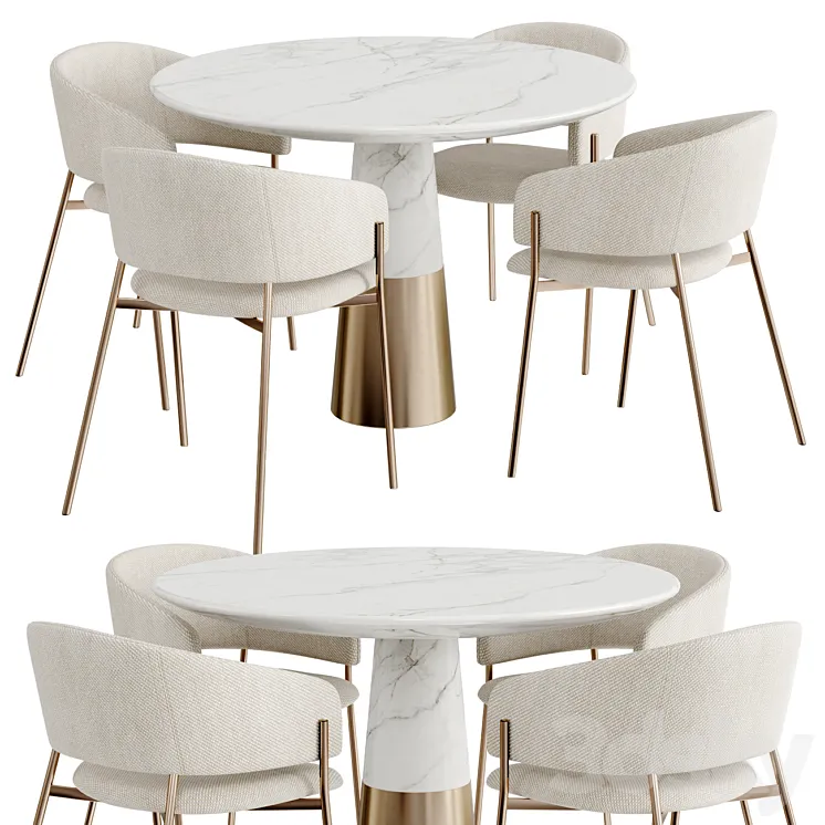 Dinning Set 101 3D Model Free Download