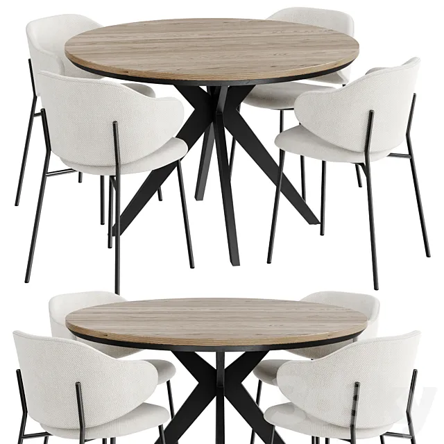 Dinning Set 109 3D Model Dinning Set 109 3D Model