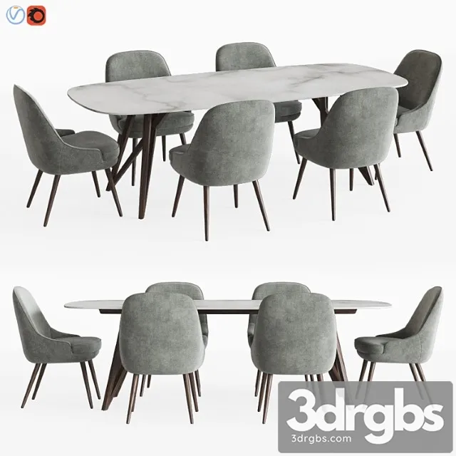 Dinning set 10_3 2 3D Model Download