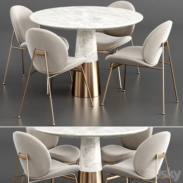 Dinning set 14 3D Model