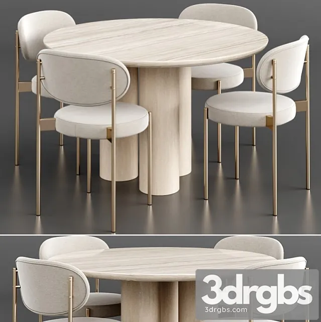 Dinning Set 162 3D Model Download