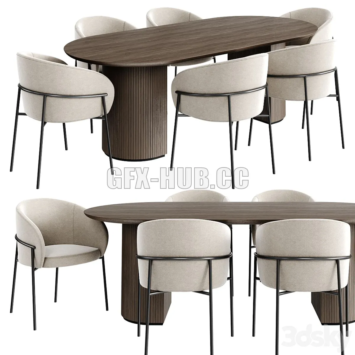 Dinning set 21 3D Model